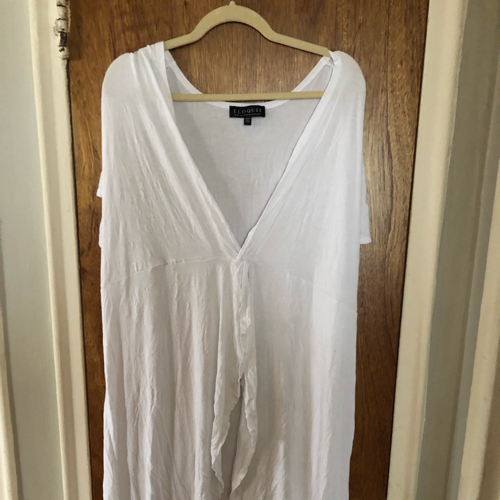 Eloquii Long Top with Knotted Front, 22/24